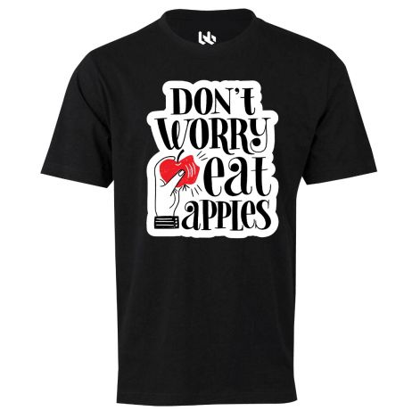 Don't worry eat apples T-shirt-XS-black