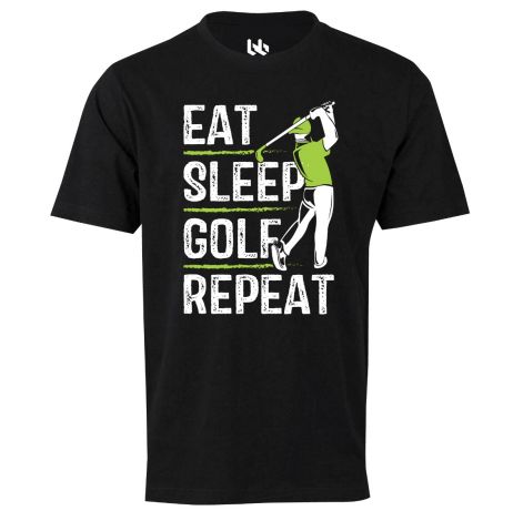 Eat Sleep Golf Repeat-XS-black