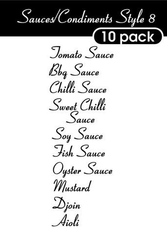 Sauce and Condiments Style 8-regular-black