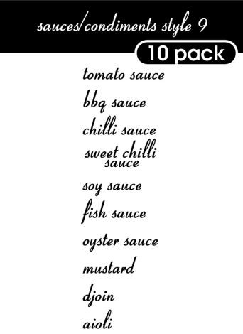 Sauce and Condiments Style 9-regular-black