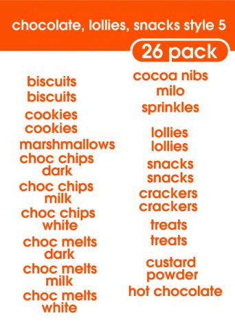 Chocolates Lollies Snacks Style 5-regular-Bright Orange