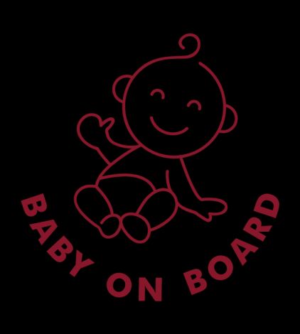 Baby on Board Outline-burgundy