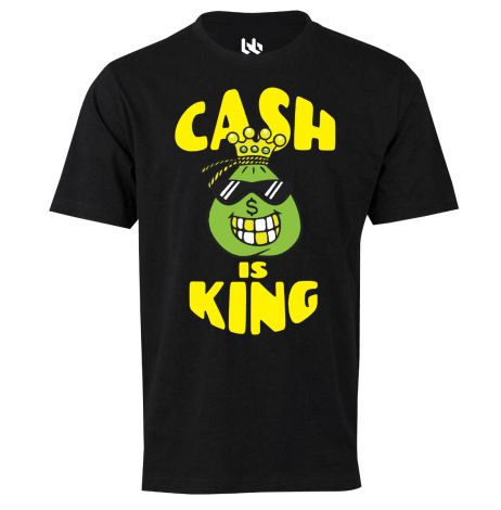 Cash is King green man tee-XS-black