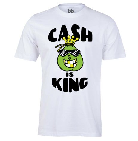 Cash is King green man tee-XS-white