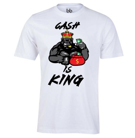 Cash is King Man tee-XS-white
