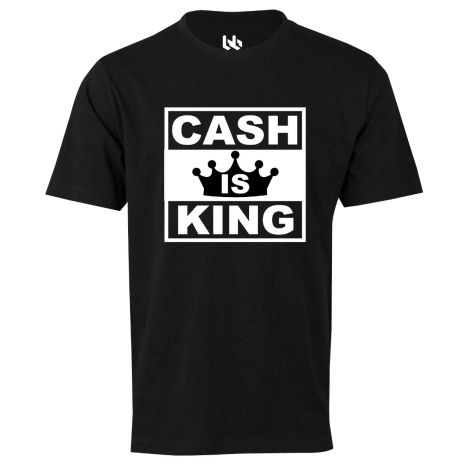 STRAIGHT OUTTAA CASH IS KING-XS-black