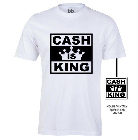 STRAIGHT OUTTAA CASH IS KING-XS-white