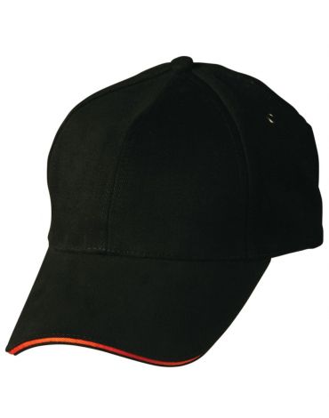 CH18 SANDWICH PEAK CAP-black/orange