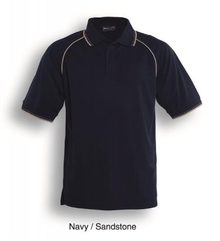 Unisex Adults Breezeway Polo-XS-Navy/Sandstone