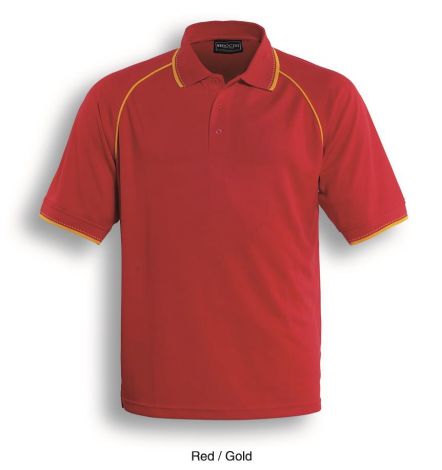 Unisex Adults Breezeway Polo-XS-Red/Gold