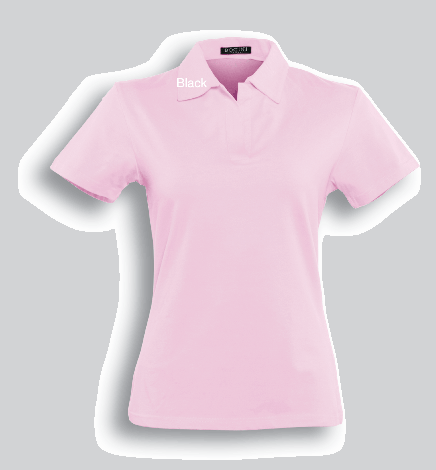 Ladies Cotton Spandex Polo-8-pink