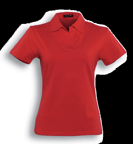 Ladies Cotton Spandex Polo-8-red