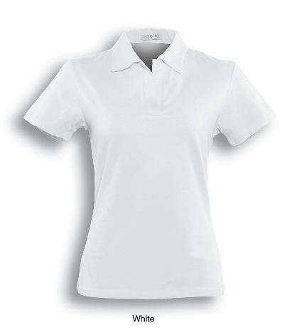 Ladies Cotton Spandex Polo-8-white