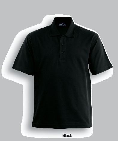 Unisex Adults Cotton Jersey Polo-S-black