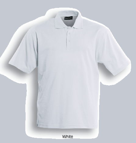 Unisex Adults Cotton Jersey Polo-S-white