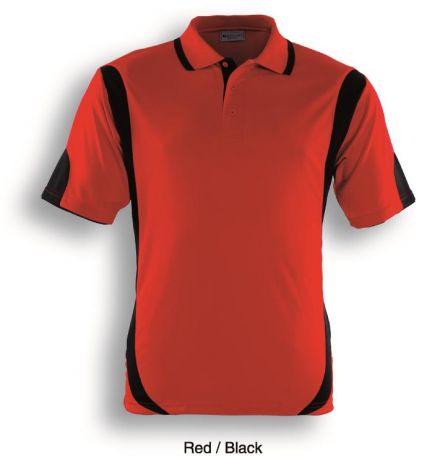 Unisex Adults Breezeway Contrast Polo-S-Red/Black