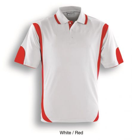 Unisex Adults Breezeway Contrast Polo-S-White/Red