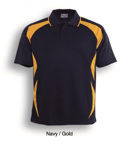 Unisex Adults Breezeway Sports Polo-S-Navy/Gold