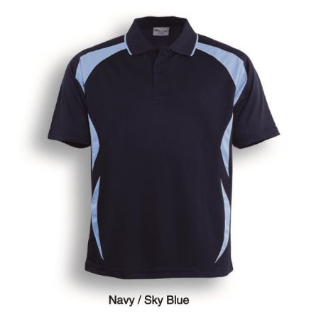 Unisex Adults Breezeway Sports Polo-S-Navy/Sky Blue