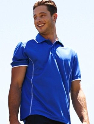 Stitch Feature Essentials-Mens Short Sleeve Polo