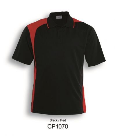 Unisex Adults Asymmetrical Polo-S-Black/Red