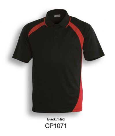 Unisex Adults Dynamic Polo-S-Black/Red