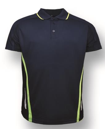 Unisex Adults Elite Sports Polo-S-Navy/Lime