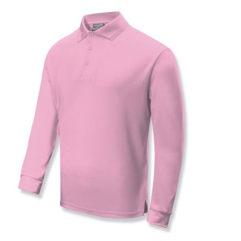 Unisex Adults Sun Smart L/S Polo-S-pink