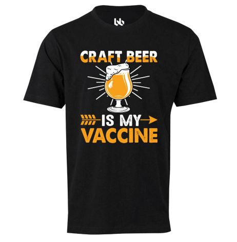 Craft beer is my vaccine tee-XS-black