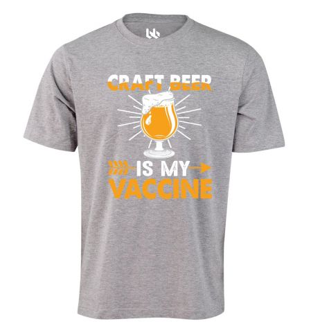 Craft beer is my vaccine tee-XS-grey marle