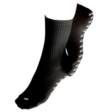 Crew Calf sock with added grip applicator-S 9-2  -black