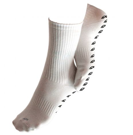 Crew Calf sock with added grip applicator-S 9-2  -white
