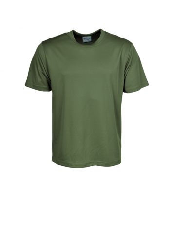 Unisex Adults Plain Breezeway Micromesh Tee Shirt-S-Army Green