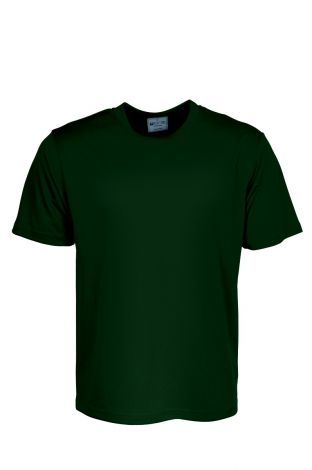 Unisex Adults Plain Breezeway Micromesh Tee Shirt-S-Bottle Green