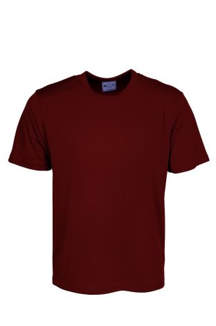 Unisex Adults Plain Breezeway Micromesh Tee Shirt-S-burgundy