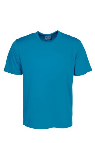 Unisex Adults Plain Breezeway Micromesh Tee Shirt-S-Cyan