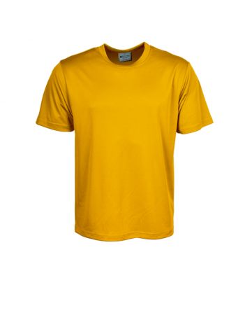 Unisex Adults Plain Breezeway Micromesh Tee Shirt-S-gold