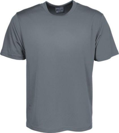 Unisex Adults Plain Breezeway Micromesh Tee Shirt-S-Grey