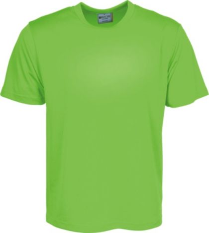 Unisex Adults Plain Breezeway Micromesh Tee Shirt-S-Lime