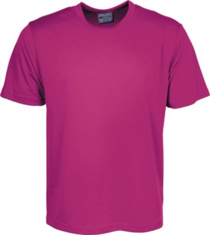 Unisex Adults Plain Breezeway Micromesh Tee Shirt-S-Magenta