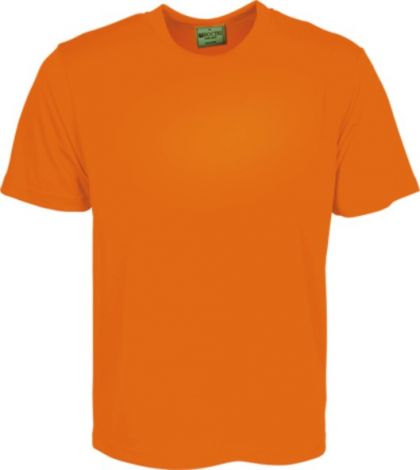 Unisex Adults Plain Breezeway Micromesh Tee Shirt-S-orange