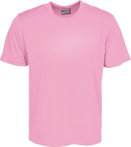 Unisex Adults Plain Breezeway Micromesh Tee Shirt-S-pink