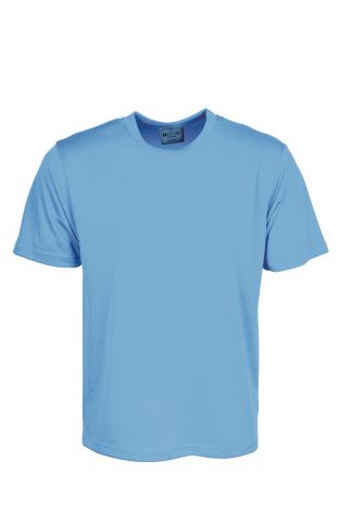 Unisex Adults Plain Breezeway Micromesh Tee Shirt-S-Sky Blue