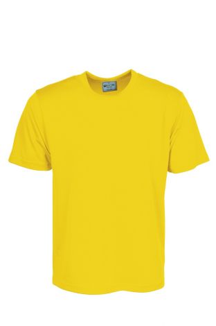 Unisex Adults Plain Breezeway Micromesh Tee Shirt-S-yellow
