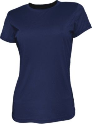 Ladies Brushed Tee Shirt-8-navy