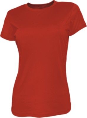 Ladies Brushed Tee Shirt-8-red