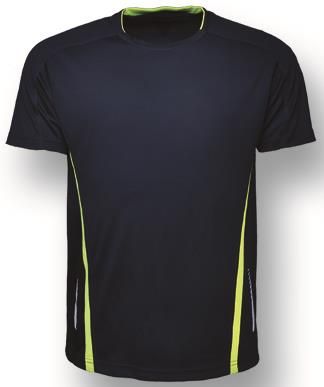 Adults Elite Sports Tee-S-Navy/Lime