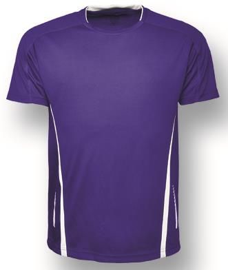 Adults Elite Sports Tee-S-Purple/White