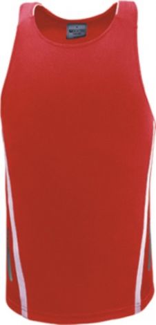 Unisex Elite Sports Singlet-S-Red/White