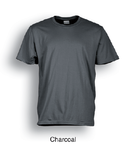 Unisex Adults Plain Cotton Tee Shirt-S-Charcoal